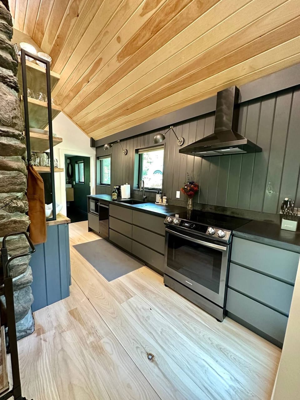 View of fully stocked kitchen