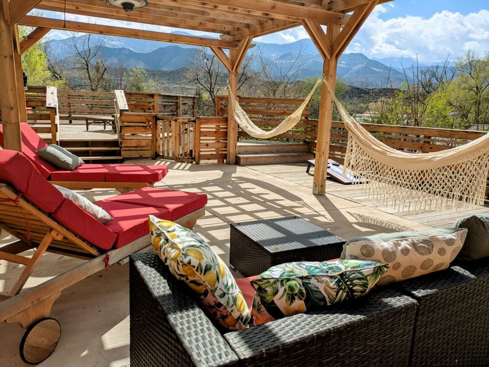 View from deck and lounge area