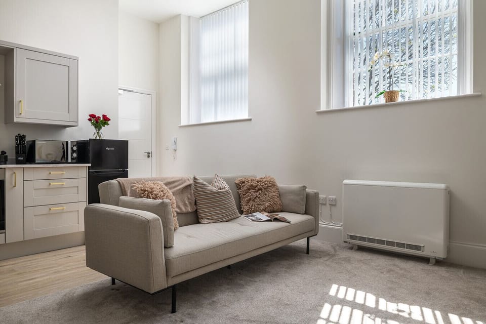 Living Room. The sofa can be set up as a sofa bed, fresh linen and towels are provided.