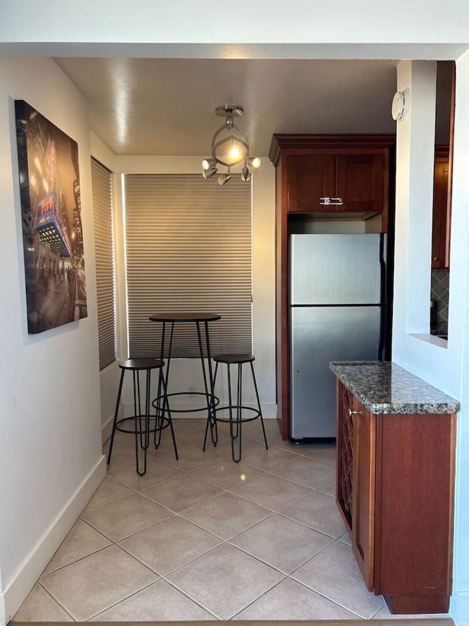 Enjoy breakfast and meals in the dining nook.
