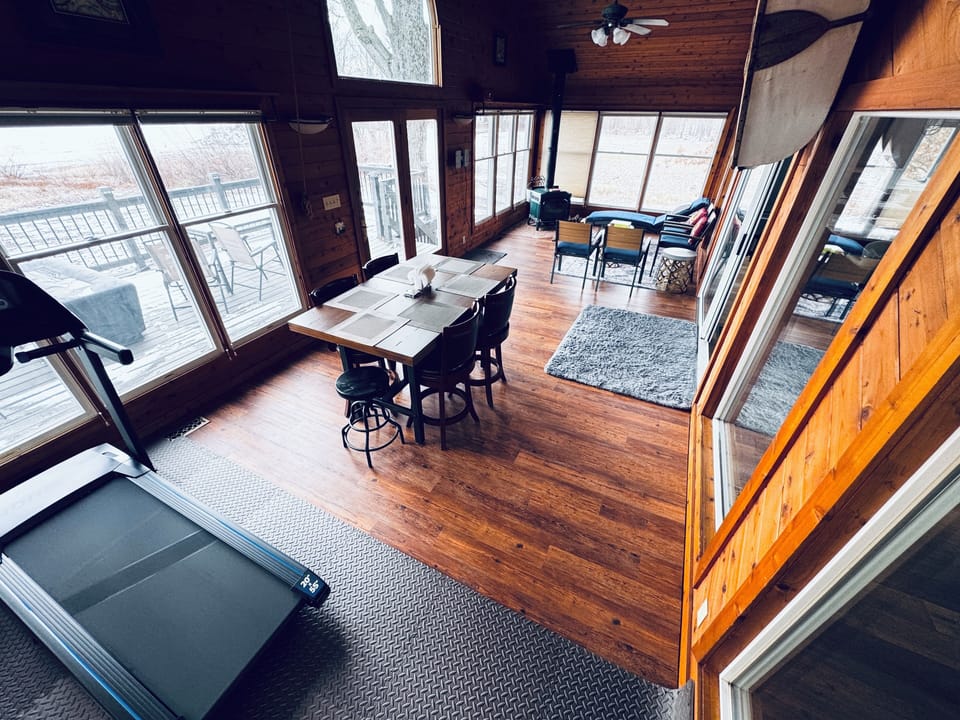 Sunroom facing Mississippi River
