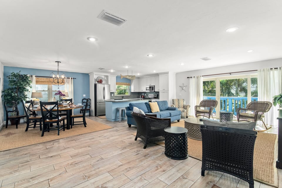 Living Area with balcony and dining area