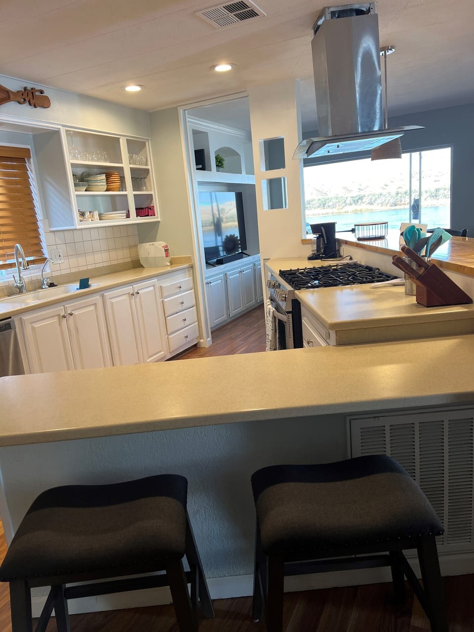 Kitchen with eating area.