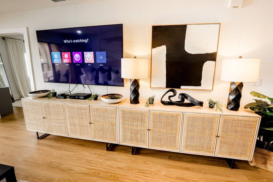 Enjoy the black & white decor!