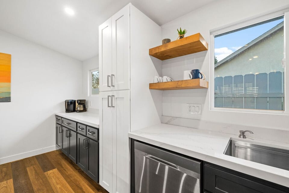 Start your mornings right in our bright kitchen, complete with modern amenities and a touch of home comfort.
