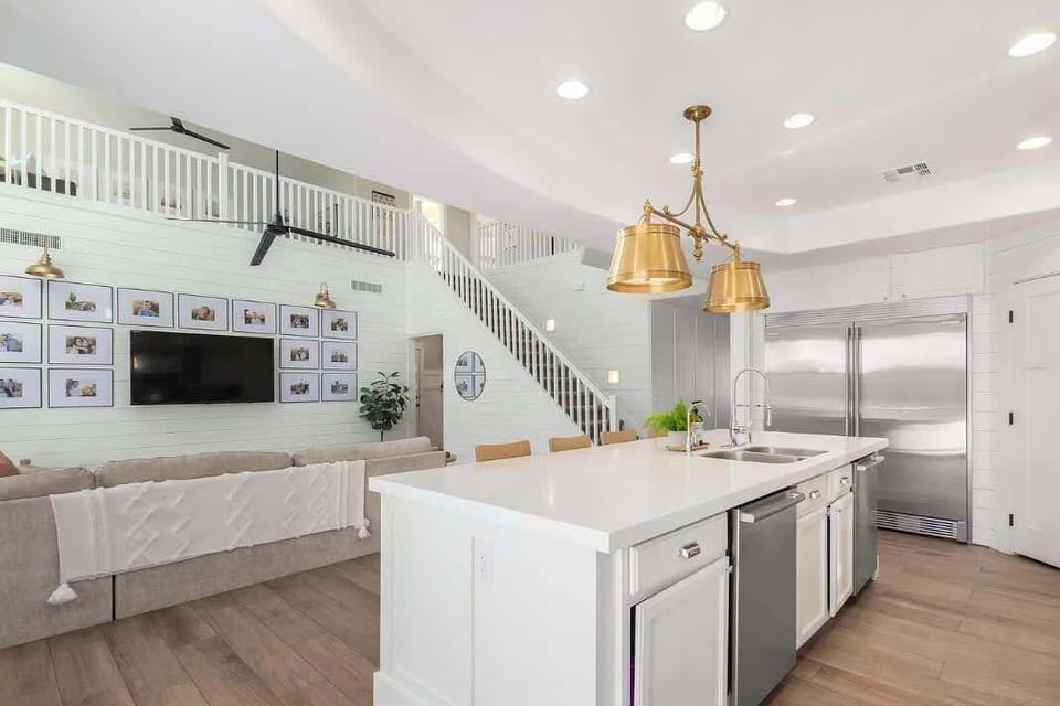 Kitchen and Living area connected together.