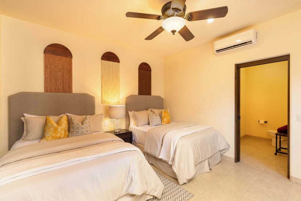 Rest easy in this charming room with two double beds and plenty of space.