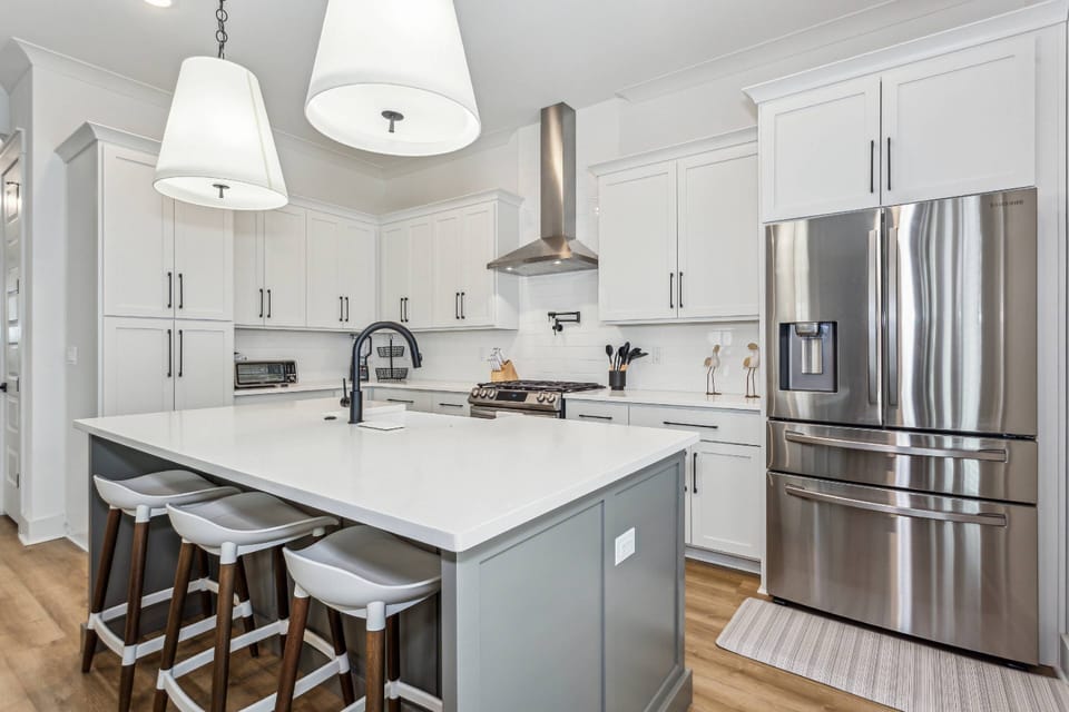 Large kitchen with modern appliances