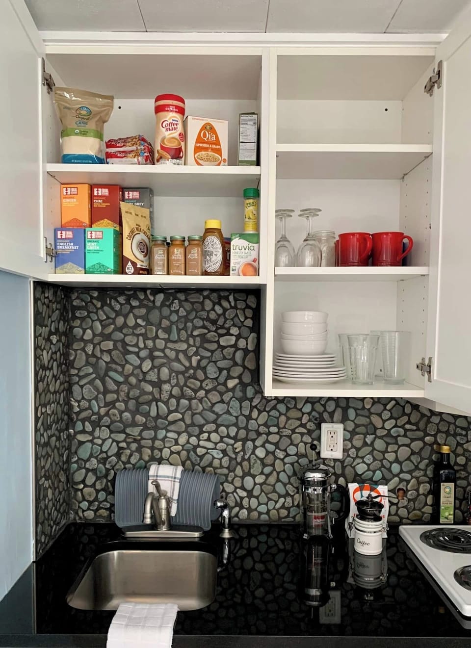 Enjoy a small but well-appointed kitchenette!