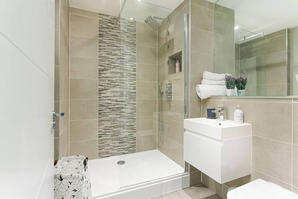 Fresh, bright, and stocked with fluffy towels and toiletries for your stay.
