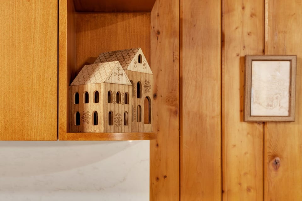 Charming wooden accents and handcrafted décor bring warmth to your mountain retreat, where every detail invites you to slow down and savor the coziness.