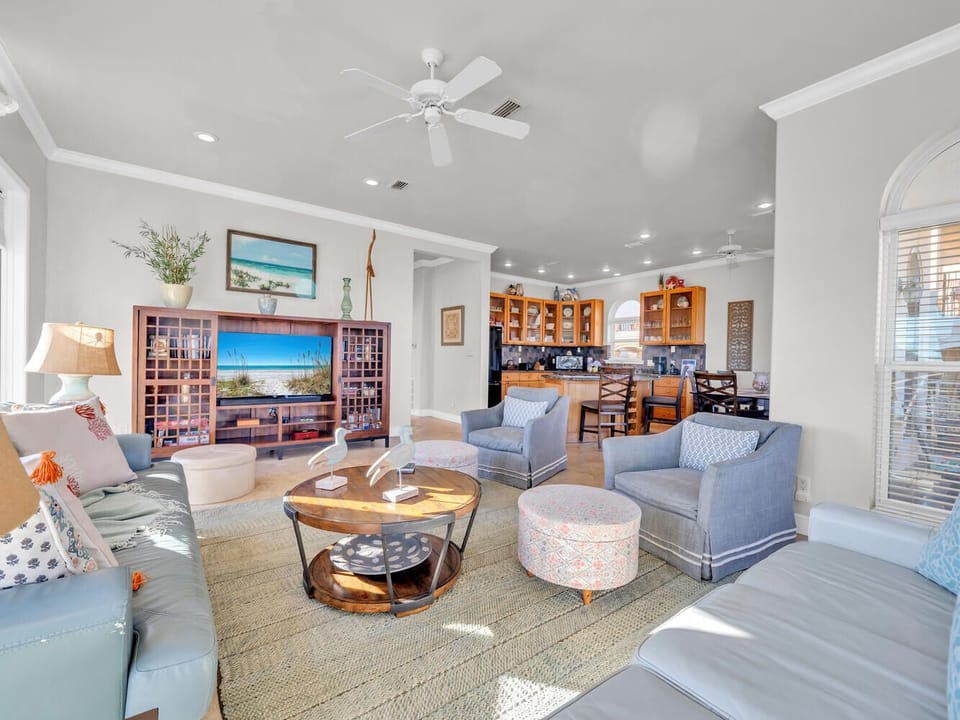 Living room with flat screen TV