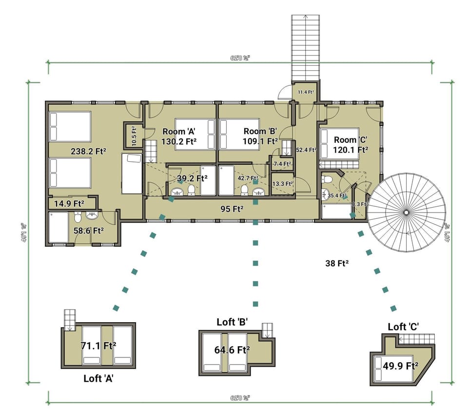 Main House Second Floor