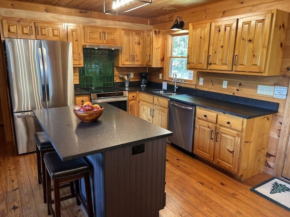 Newly updated kitchen with stainless steel appliances