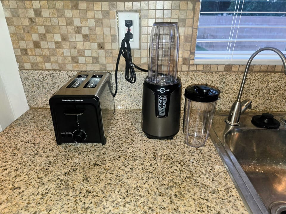 Blender and toaster