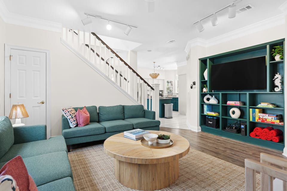Plush seating layered with cushions for maximum comfort.