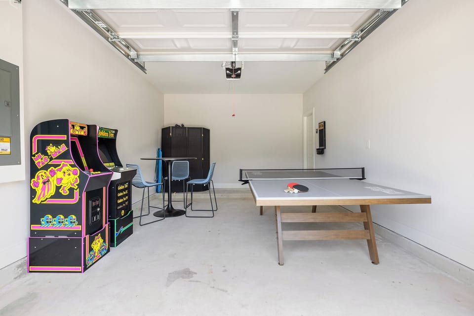 Garage game room awaits! (Golden Hour)