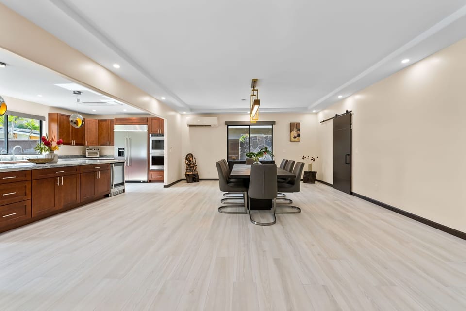 Sleek interior with seamless indoor-outdoor living spaces.