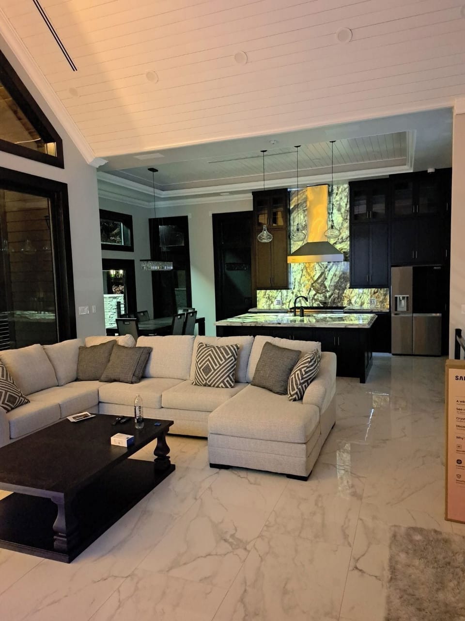 Living Room Top Floor back lit  Marble