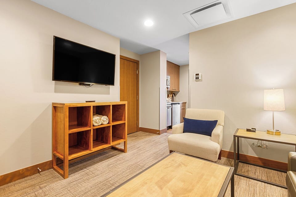 Living room with storage