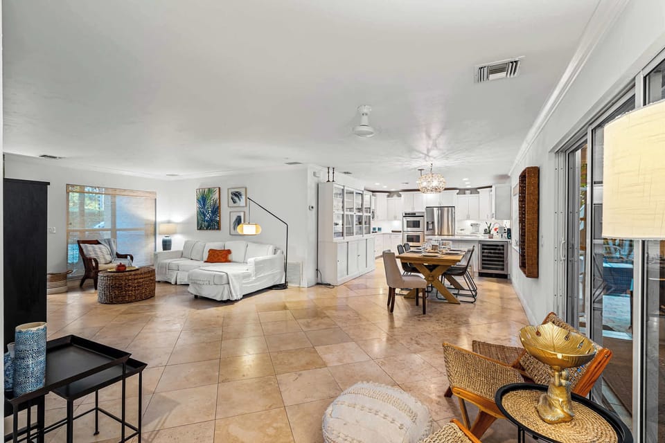 A nice open space with marble floors