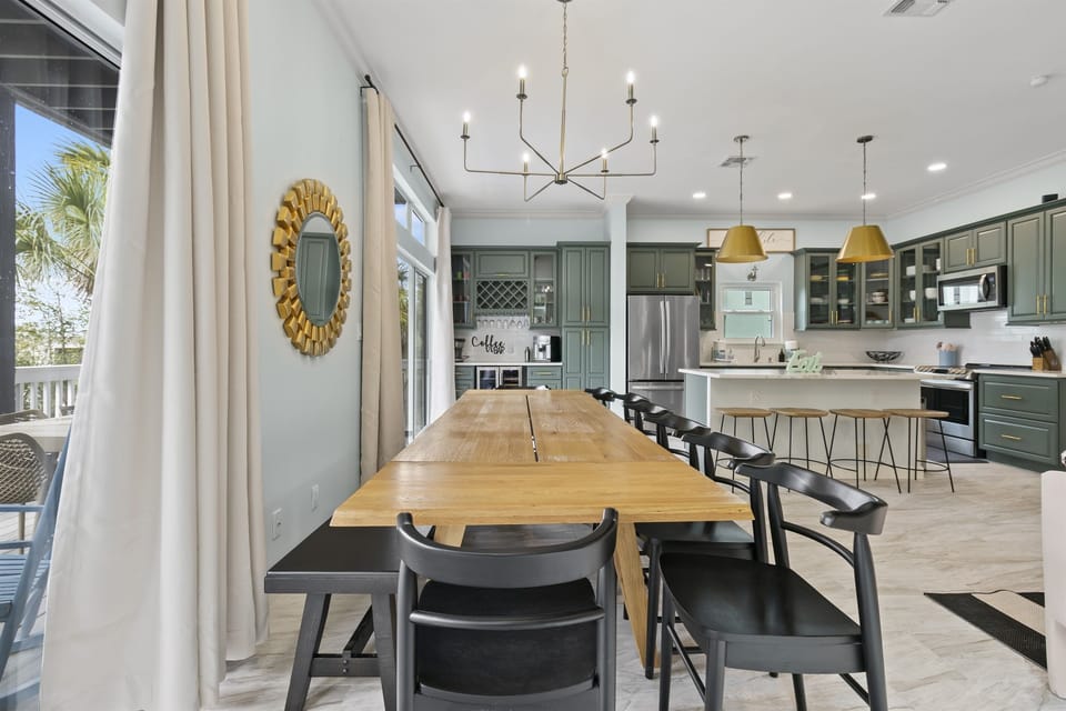 Immediately connected to the living room and the kitchen