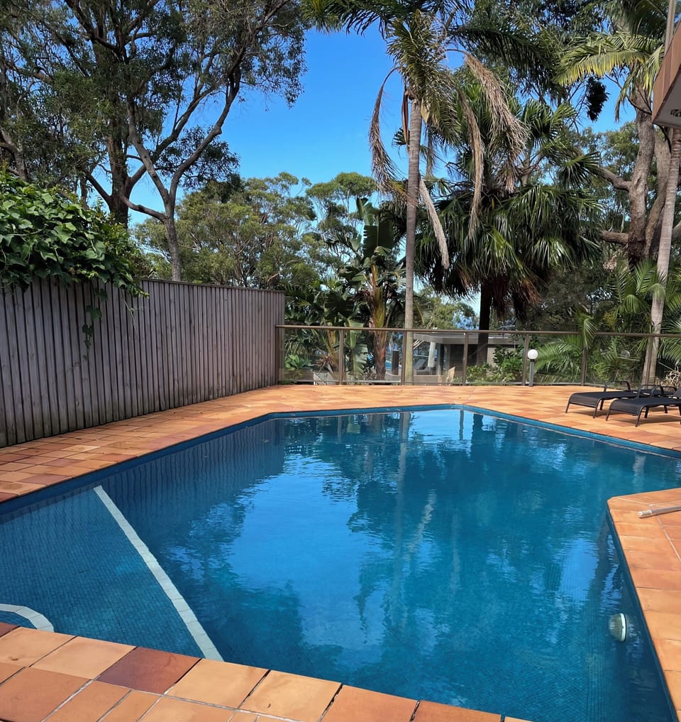 Private salt water pool. 