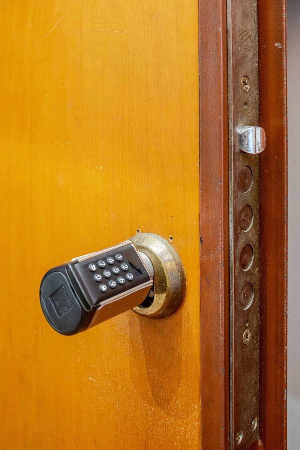 Serratura elettronica dell'appartamento apribile dal telefono o con codice