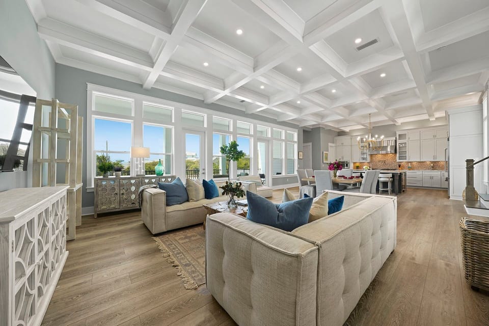 The Triple Crown - Dune Allen Beach - Living Room, Dining Room & Kitchen