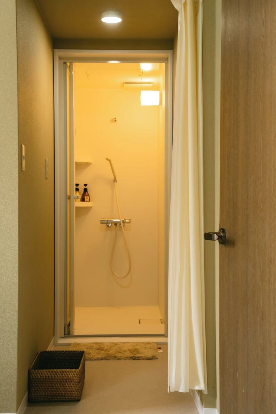 Shared shower booth