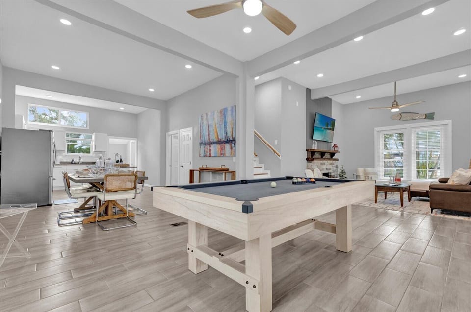 Pool table included to play with family or friends