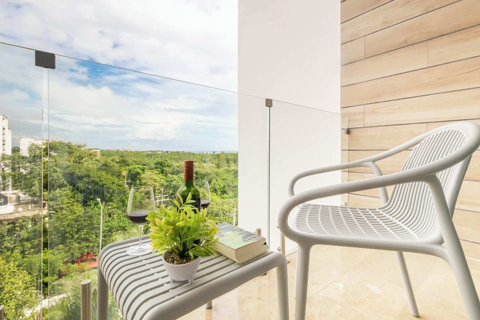 Enjoy breathtaking views from your private balcony.