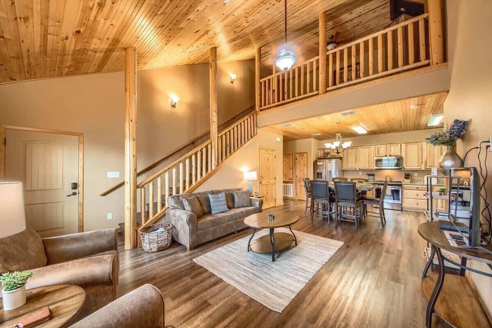 Stunning Living room with a sofa sleeper! 