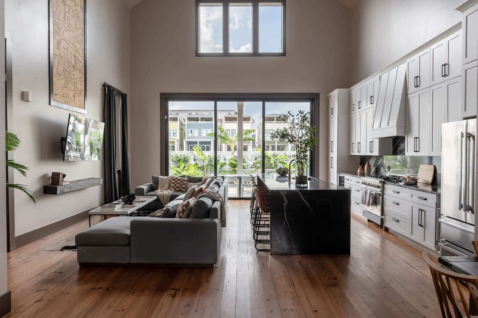 Living Area and Kitchen