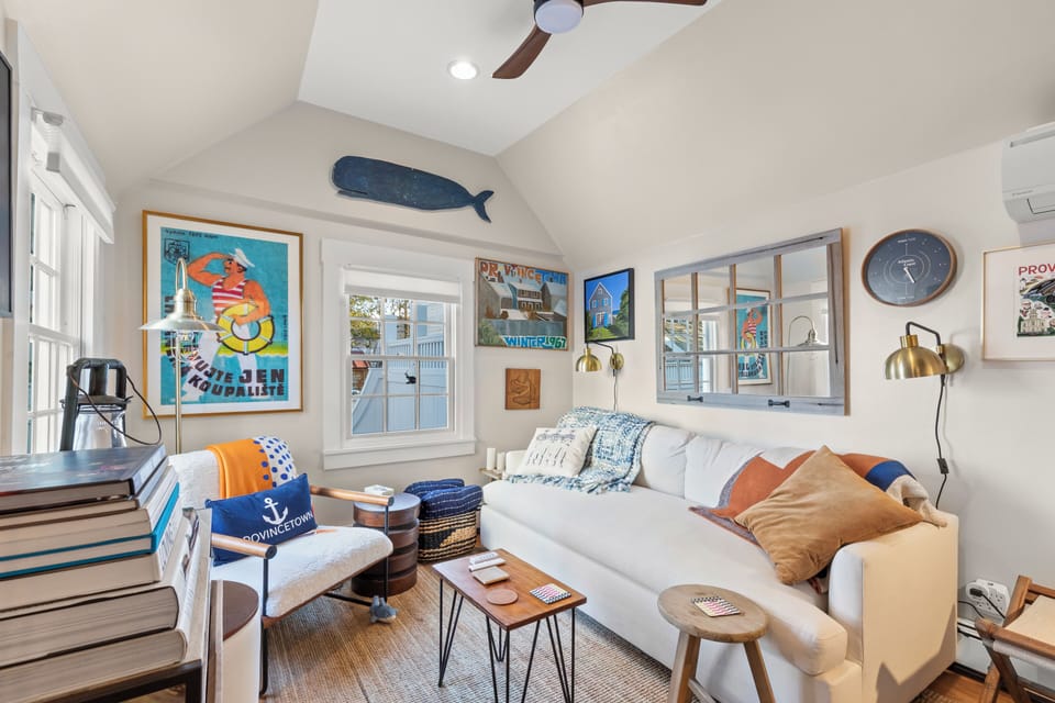 Relax in a beautifully designed eclectic living space