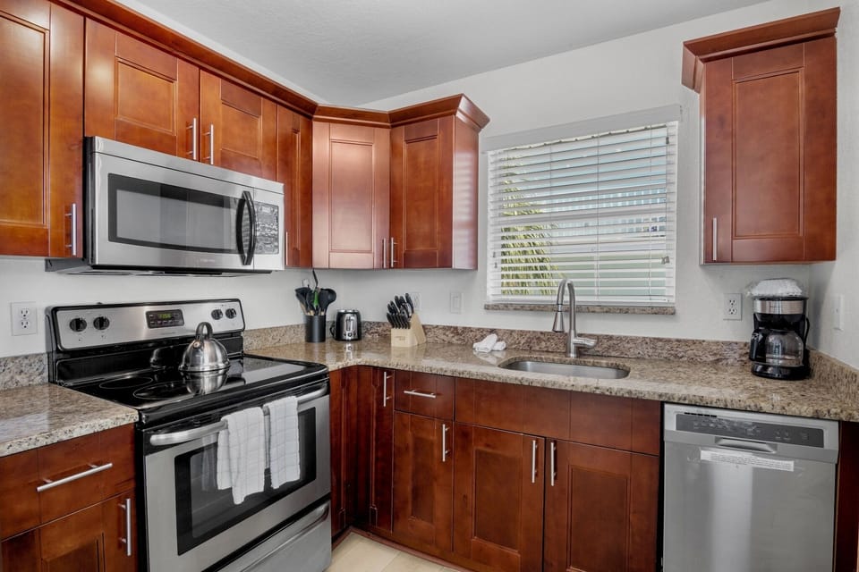 Modern kitchen with all appliances
