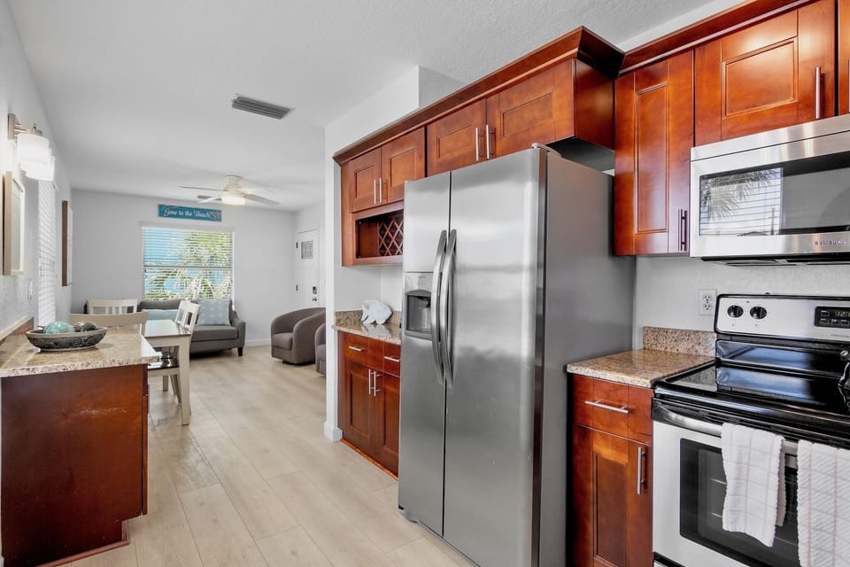Spacious kitchen for family meals