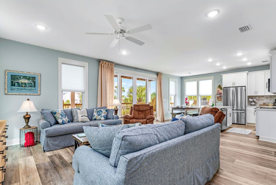 Living Room, Dining area, Kitchen