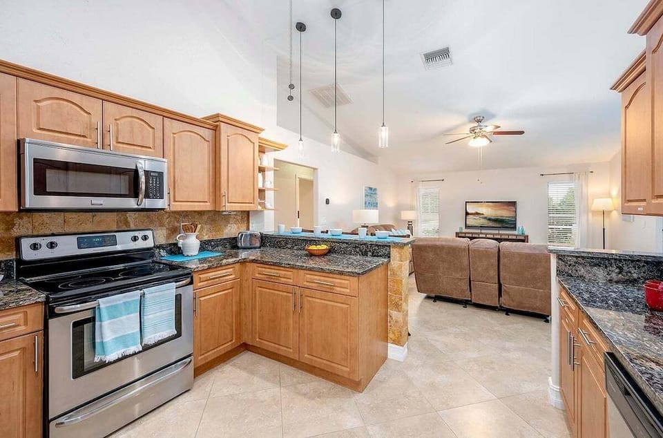 Open Kitchen with View of the Living Room