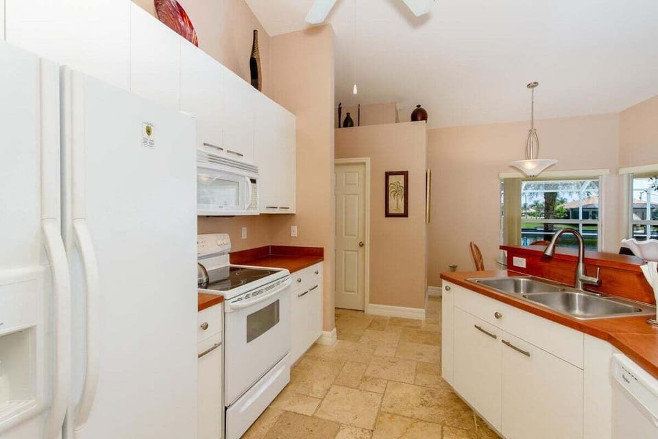 Kitchen with View of the Open Living Room