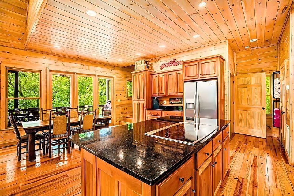 A bright and welcoming kitchen with modern appliances.