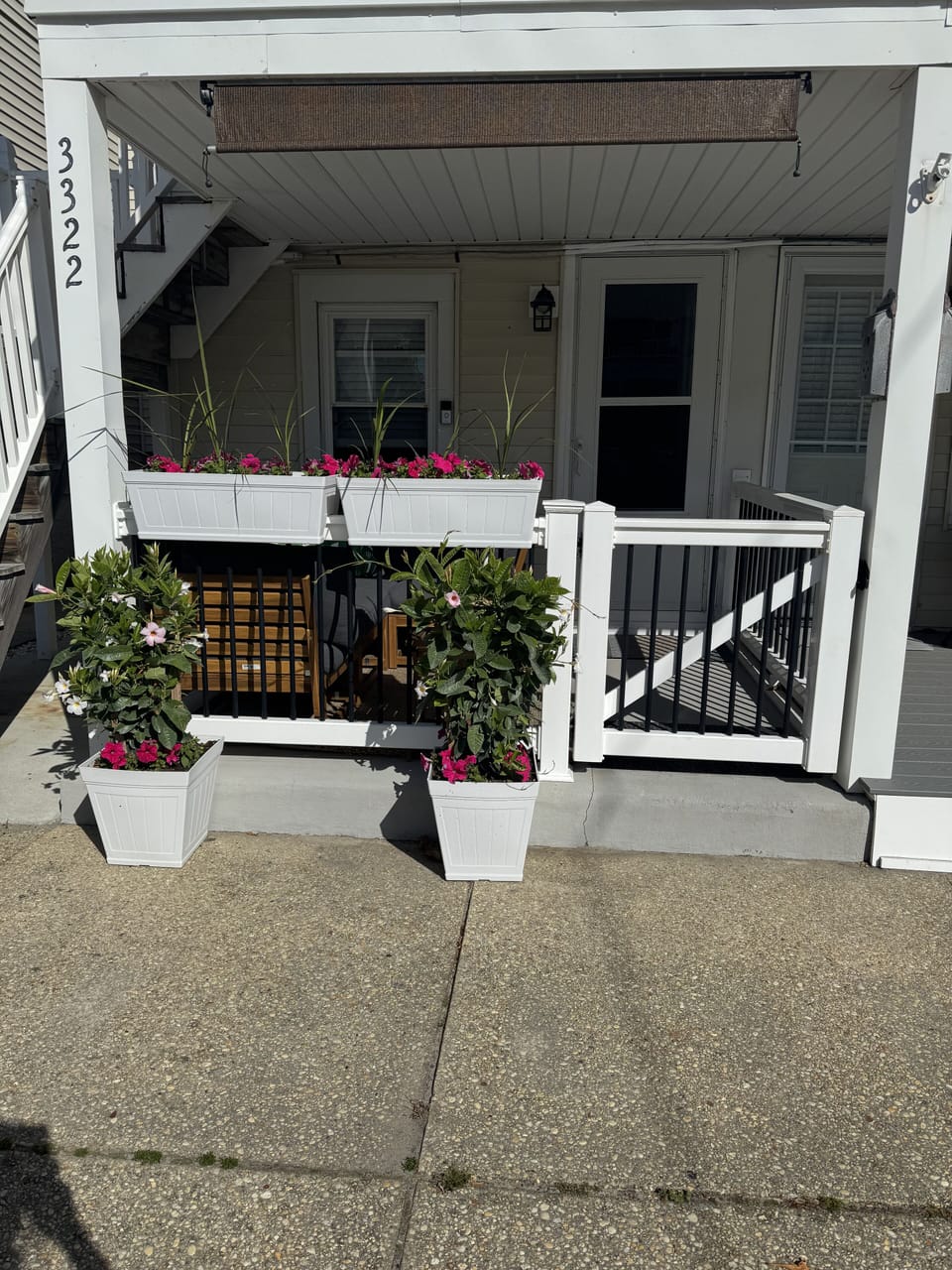 View of porch from sidewalk