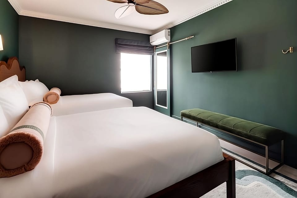 Settle in for a peaceful night in cool, quiet comfort.