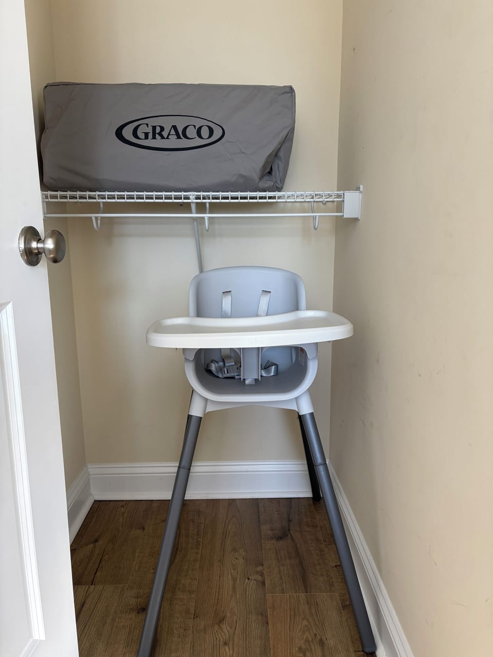 Bedroom 3 closet Pack n Play and High Chair 