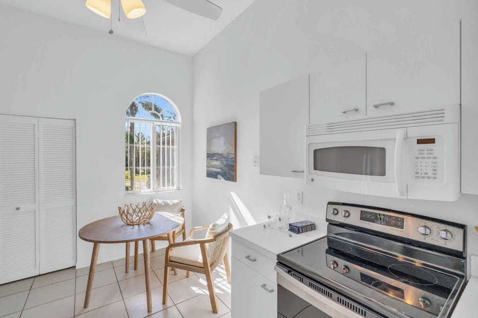 The breakfast nook in the kitchen has a window facing the front of the home and it emits wonderful natural light 
