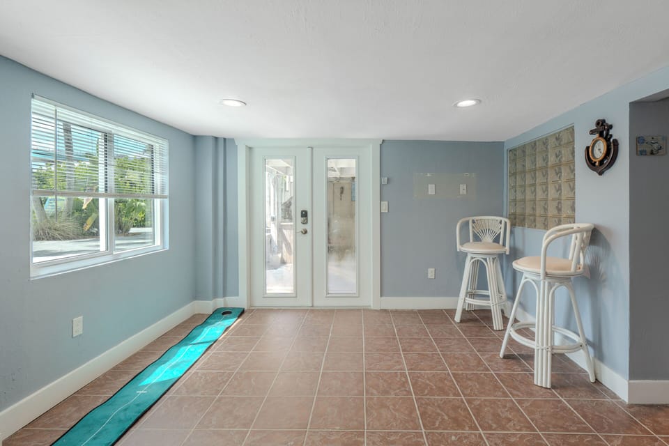 Downstairs Pool House.