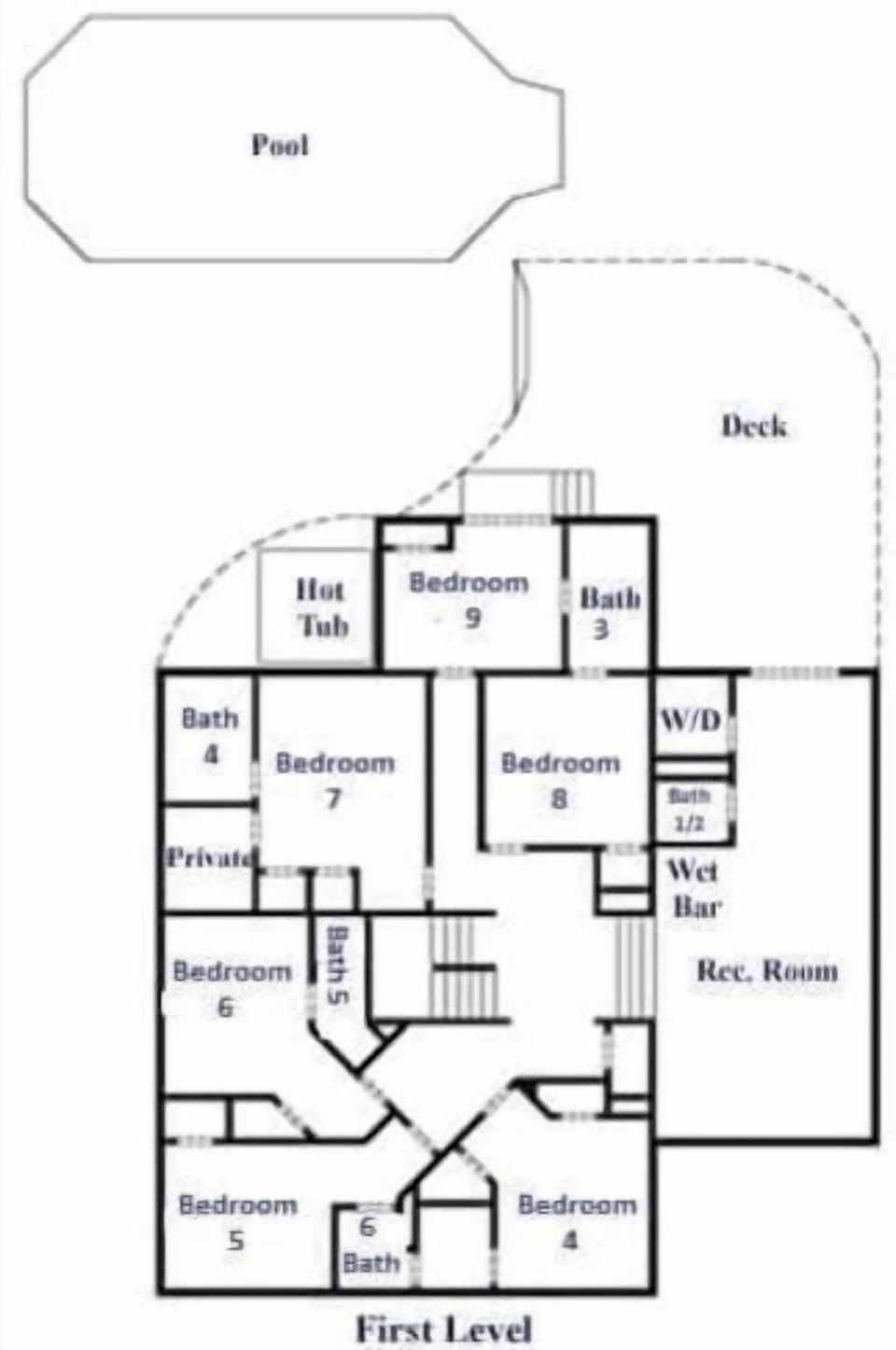 Downstairs floor plan