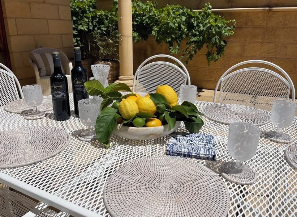 Outdoor setting & Homewares provided for your use during your stay