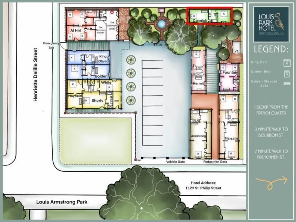 Property Map - Connick Guest House