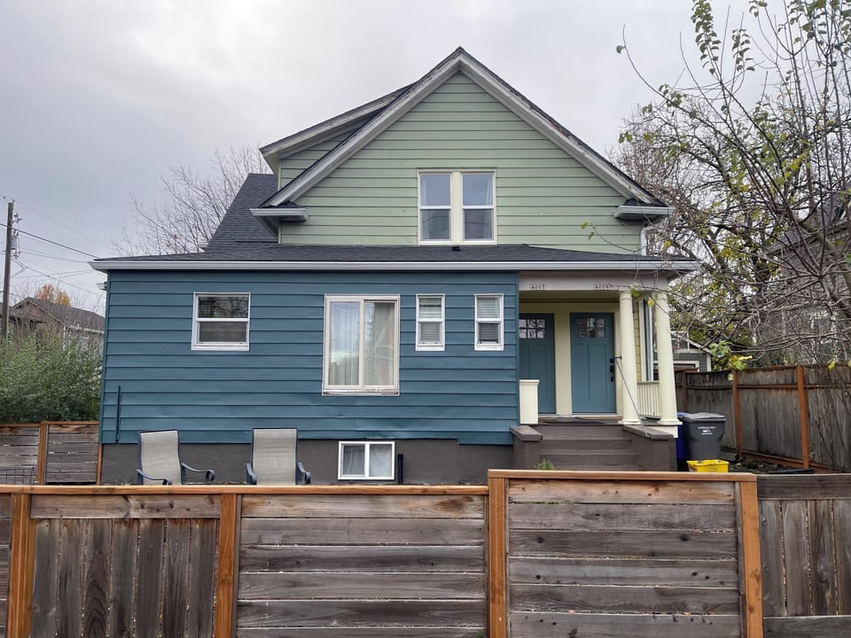 Front porch for two of the units